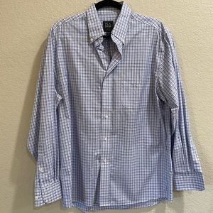 Blue Joseph A Bank Traveller’s Collection Collared Shirt